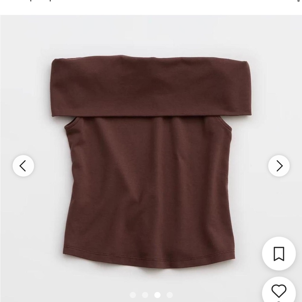Brown Off-Shoulder top